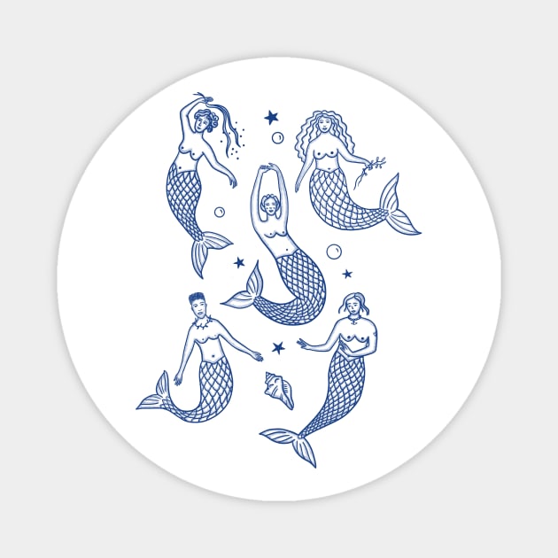 Mermaids Magnet by Das Brooklyn